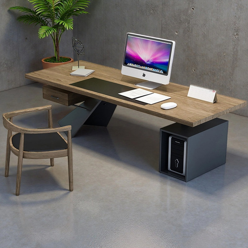 Bureau de style nordique, H 29,53 po x l 94,49 po x P 39,37 po