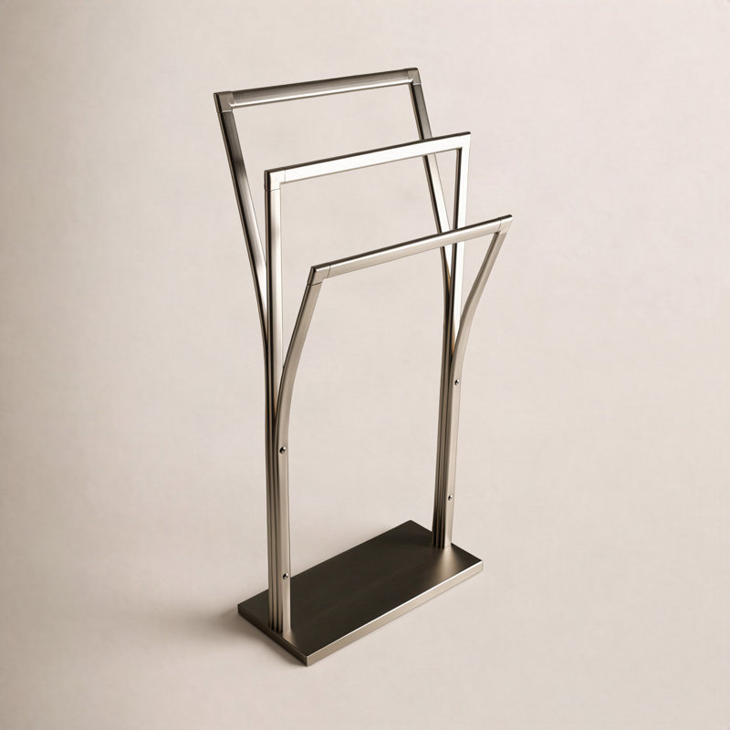 Kingston Brass Edenscape Freestanding Y-Style Towel Rack, Brushed Nickel