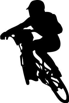 BMX Silhouette Sports Non-Wall Damaging Wall Decal