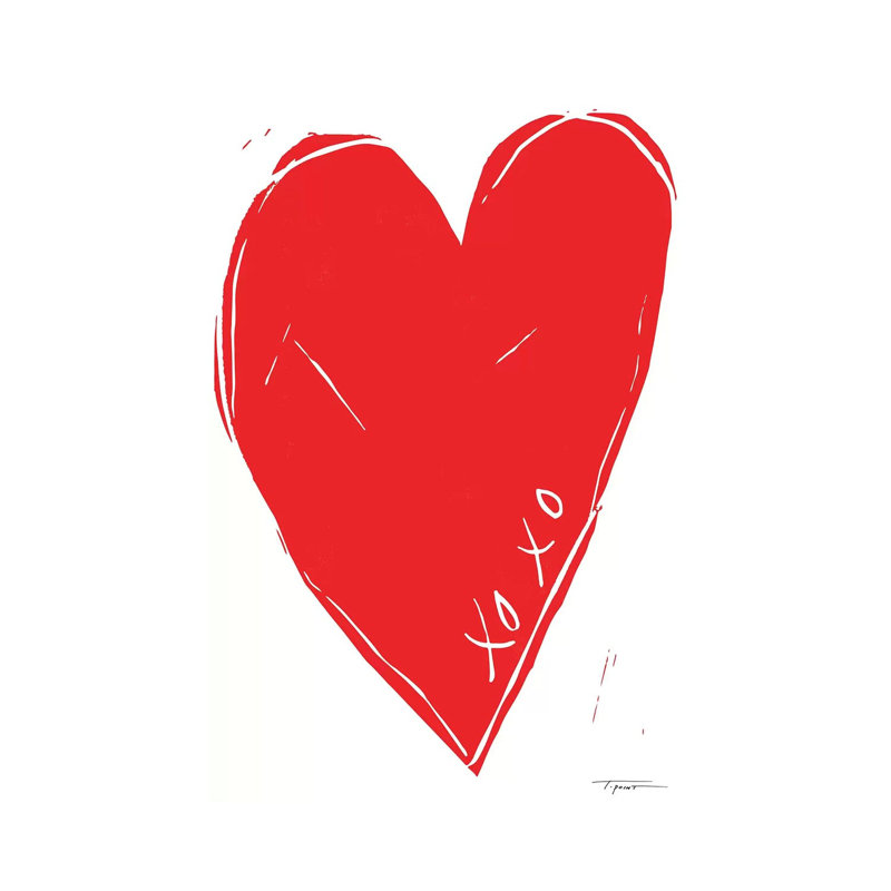 XOXO Heart by Statement Goods - Gallery-Wrapped Canvas Giclée on Canvas, Canvas, 20.32 cm H x 30.48 cm W