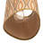 Bamboo Organic Shaped Pendant Lamp With Printed Pattern