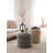 Stylish Grey Pouffe, 15.7 x 15.7 x 15.7 inches | 100% Wooden Frame with Soft Teddy Fabric | Versatile Seating & Footrest for Living Room, Bedroom, & Nursery | Elegant Design for Modern Decor
