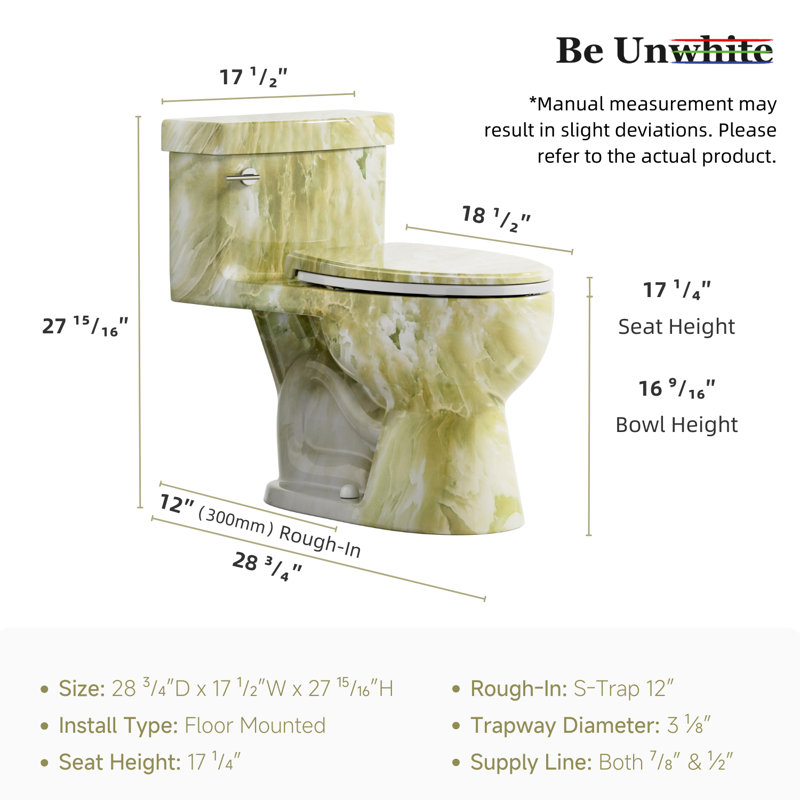 Toilette une pièce Jade Green