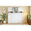 Lit escamotable mural avec grand espace de rangement et rayures