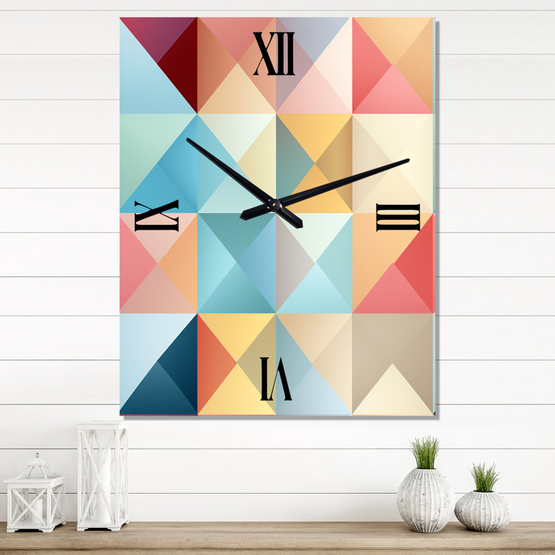 Pastel Harmony III - Très grandes horloges murales modernes, Très grand