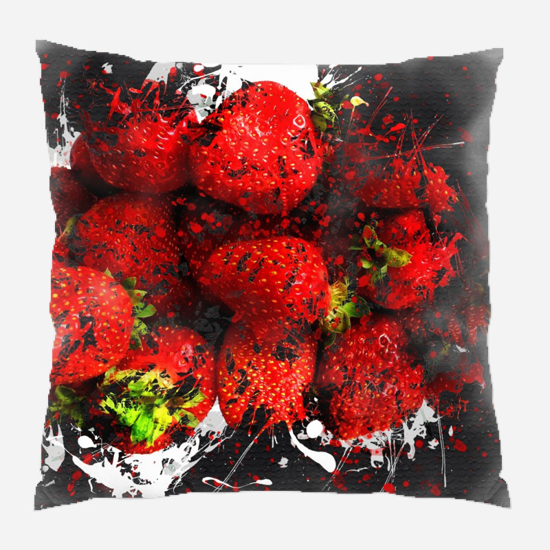 Coussin fraise Reinhardt, Synthétique, Intérieur