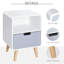 40cm W Engineered Wood Bedside Table