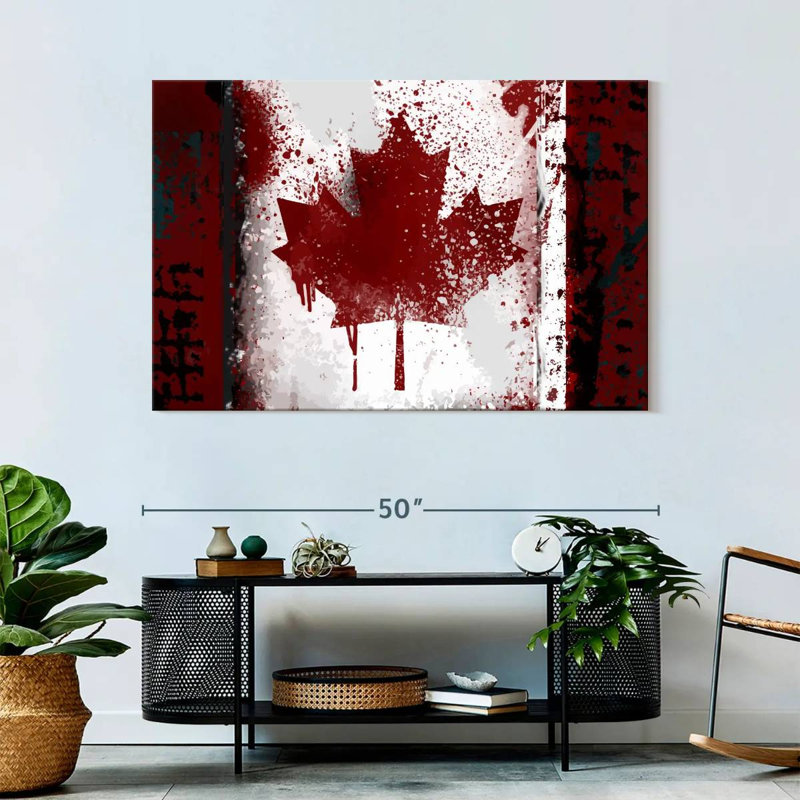 Borges Rustic Canada Flag, 32" H x 48" W