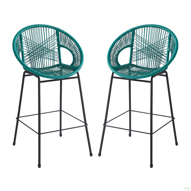 Tabouret de bar d'extérieur Ferrara, 2 pièces Ferrara, Sarcelle