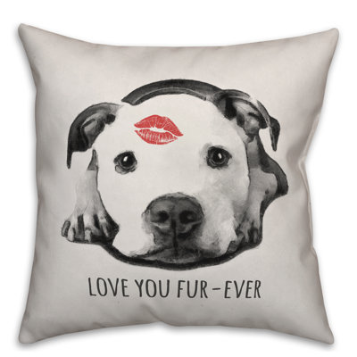  Love You Fur-Ever Throw Pillow