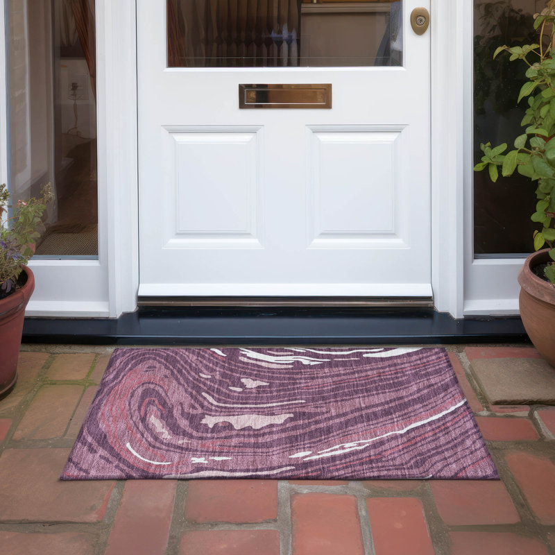 Tapis intérieur / extérieur lavable à la machine Chayden ACN1051, Rectangle 1 pi 8 po x 2 pi 6 po