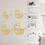 Décoration murale décorative murale abstraite circulaire cerf et montagne-124839655-124839651