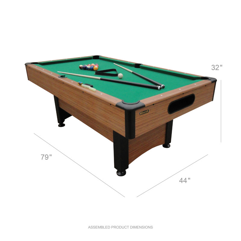 Mizerak 6.5' Bamboo Laminate Billiard Table with Green Nylon Cloth