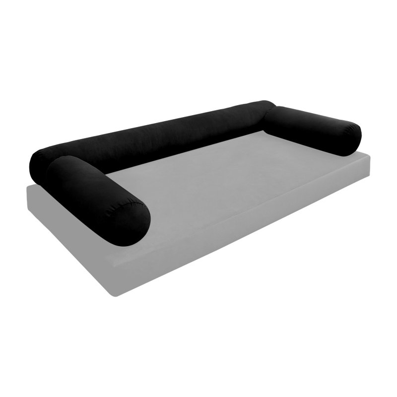 Housse de coussin en polyester / mélange de polyester, Noir