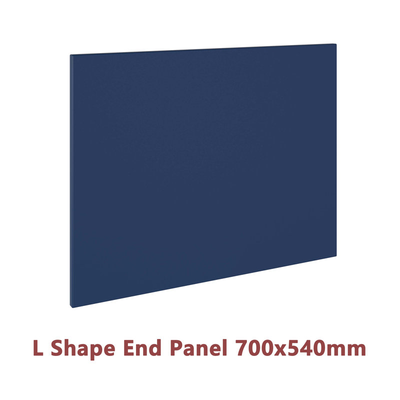 Modern Bathroom MDF Wooden Bath 700Mm L Shape End Panel, Matt Navy Blue