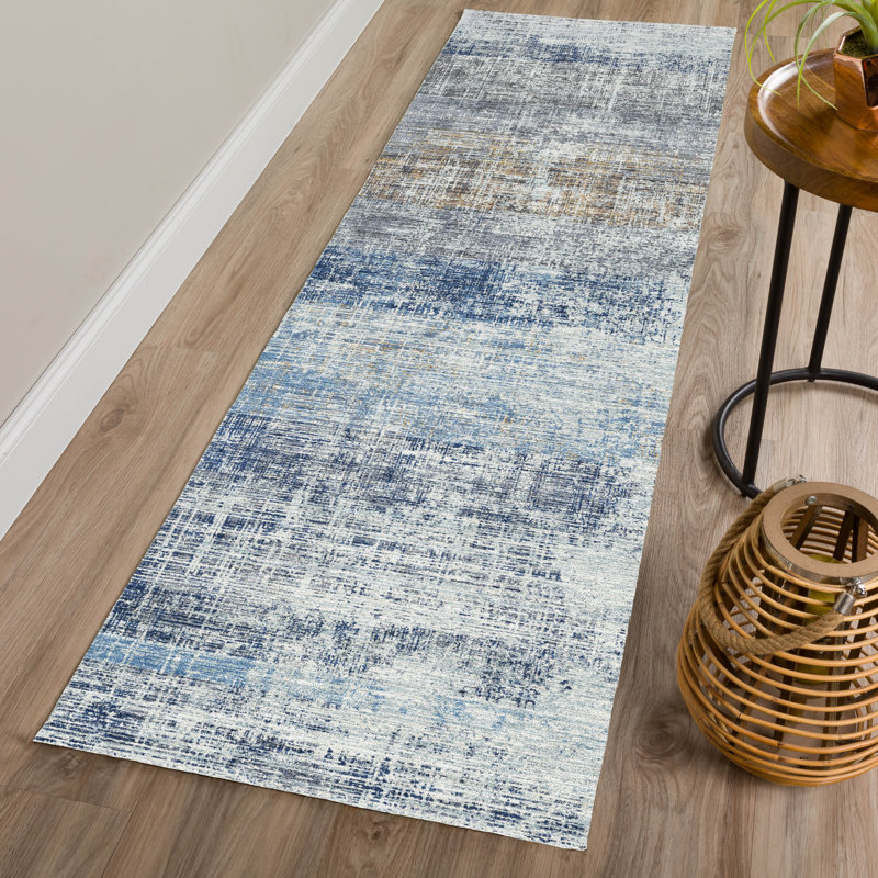 Machine Washable Indoor/Outdoor Kesler ACN2388 Stripes Rug, Runner 2'3" x 7'6"