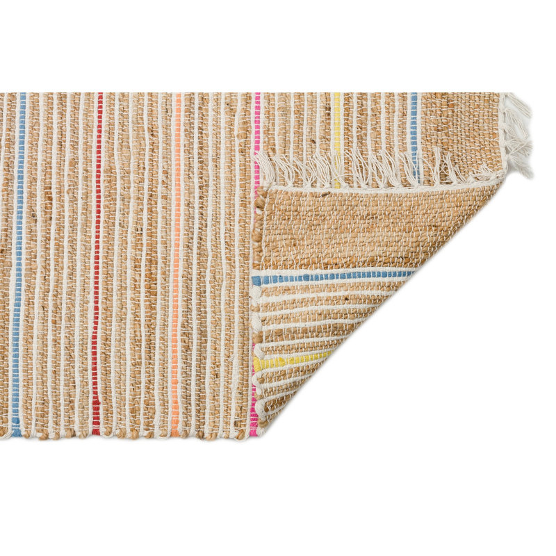 Hand Woven Jute Carpet (5.6 x 7.9 ft), Cream Color, 100% Jute, No Pile, 2000 g/m² | Flat Weave Design, Easy to Clean with Vacuum & Spot Remover | Eco-Friendly & Durable Area Rug for Living Room & Home Decor
