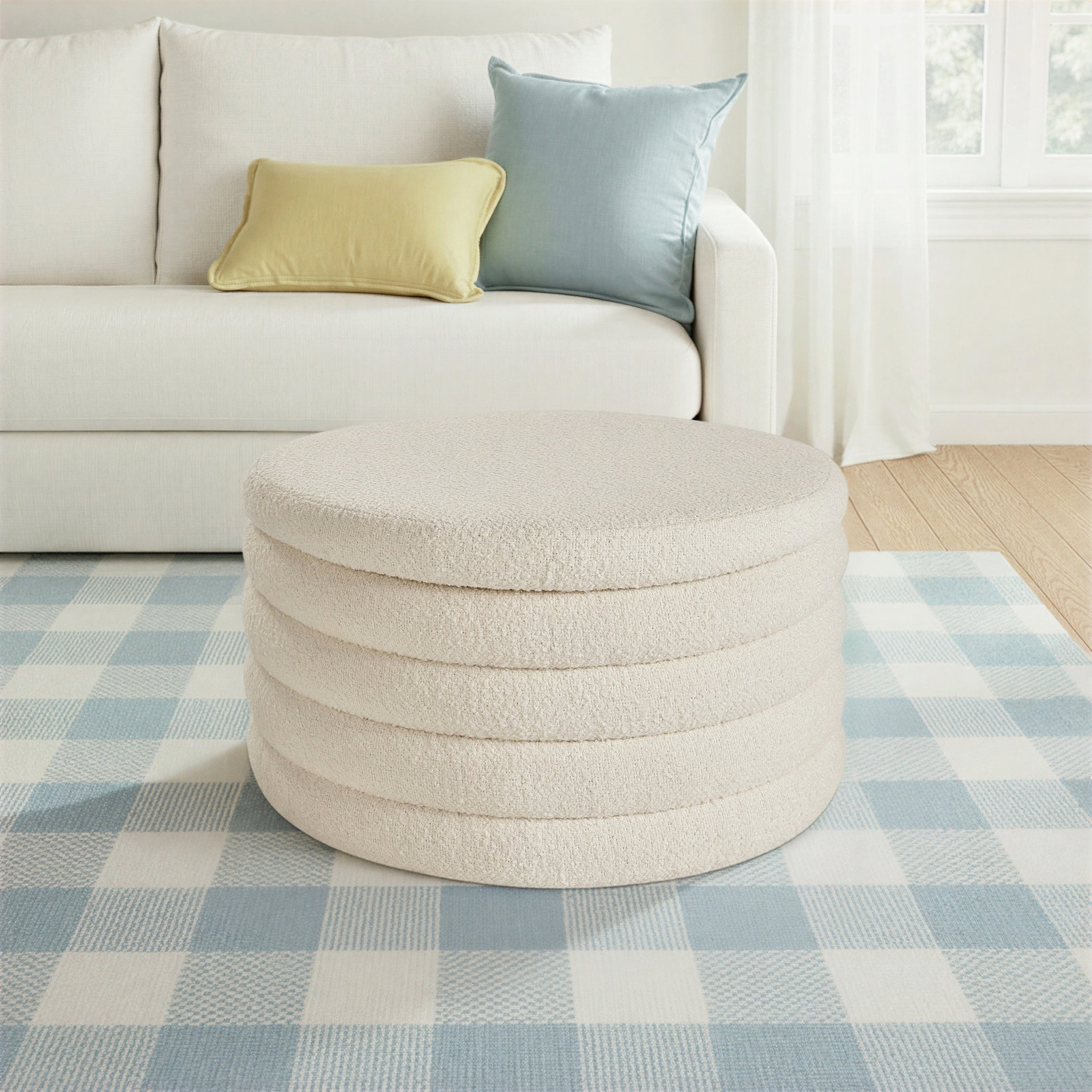 Obi Storage Ottoman (Berber Snow)