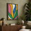 Petals and Geometry Geometric 1 Piece Wrapped Canvas Wall Art-240255745-240255753