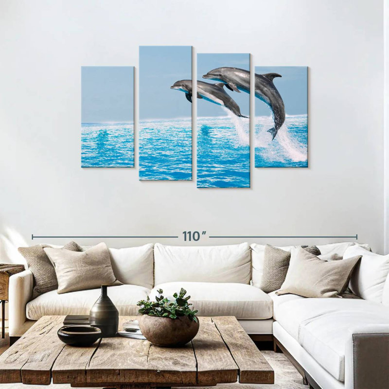 Brampt Two Leaping Dolphins, 48" H x 75" W