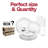 White with Silver Vintage Rim Round Disposable Plastic Wedding Value Set - 120 Settings