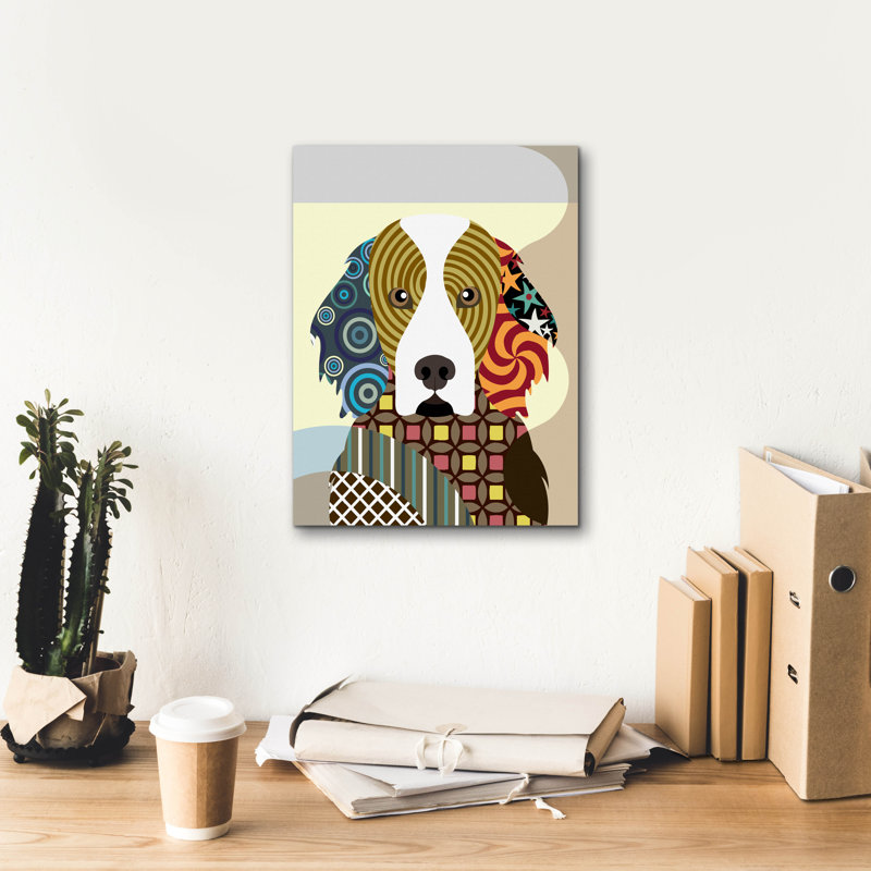 "Setter irlandais" par Lanre Adefioyue, H 16 po x l 12 po x P 0,75 po