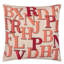 Alphabet Parchment Decorative Pillow