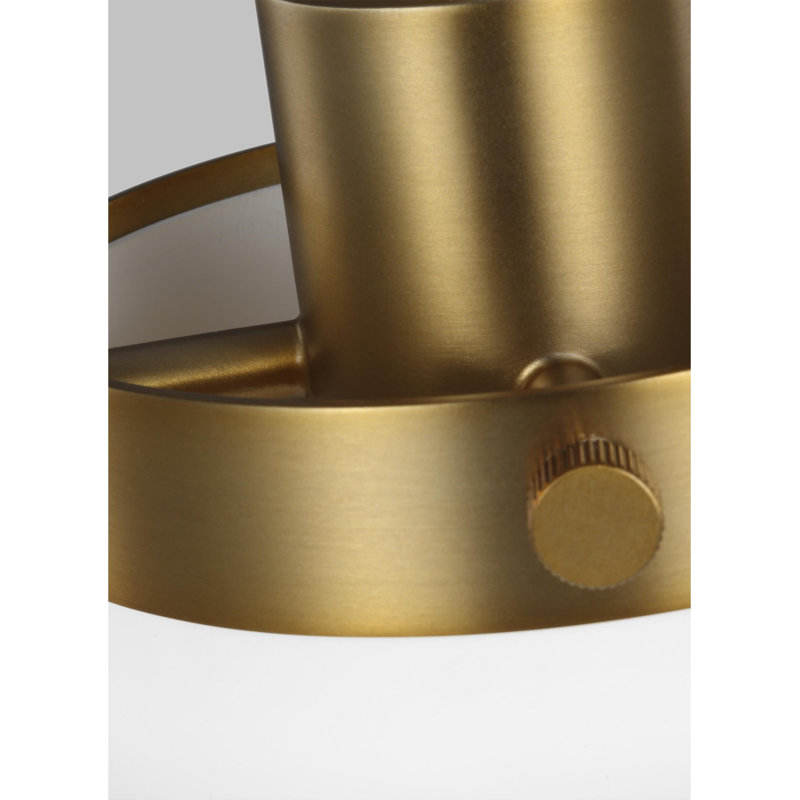 Tateos 1 - Light Dome Pendant, Matte White, Burnished Brass