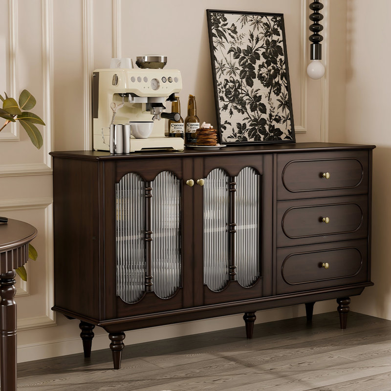 Buffet 55,12 po cerise noire rétro