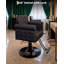 Fauteuil de salon hydraulique pour coiffeur - Cuir PU réglable, conception capitonnée-641228696