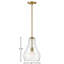 Luminaire suspendu en forme de goutte à 1 lumière Frankie-69559471
