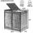 170L Foldable Laundry Hamper With Lid - 2-Section Handwoven Rattan Storage Basket With Removable Liner Bags, Easy Assembly For Bedroom Bathroom Dorm