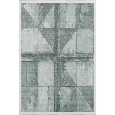 Premium Machine Washable Crestover AMF1876 Geometric Rug