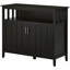 Buffet, armoire de cuisine, armoire à café avec 2 portes et tablettes réglables pour le vestibule, noir-2058975530