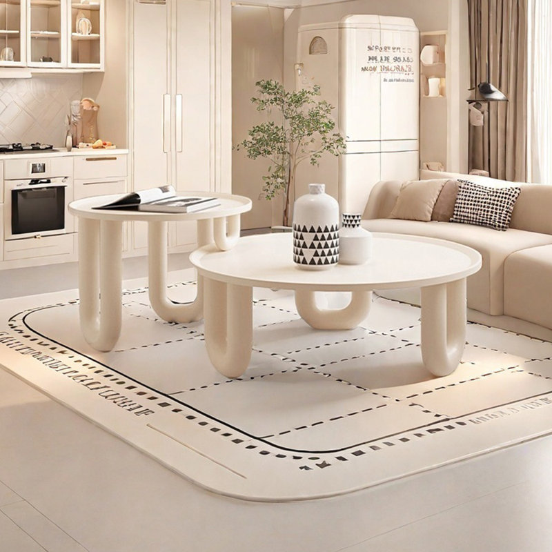 Cream style retro simple coffee table