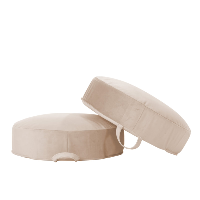 Overstuffed Microfiber Cushions, 2-Pack, Beige