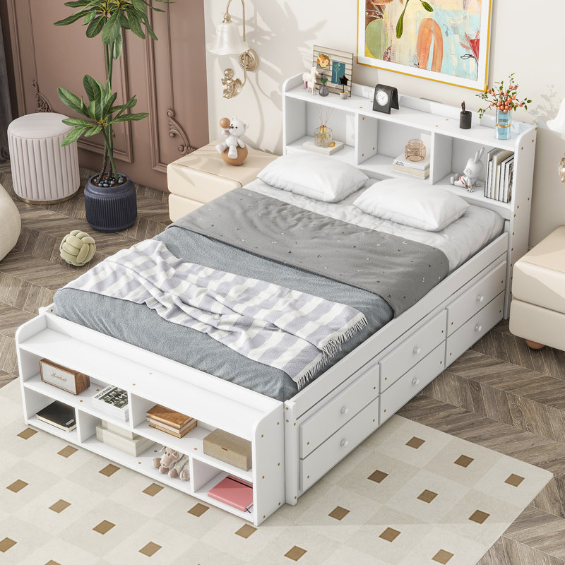 Aylissa standard pour enfants avec tiroirs, Blanc