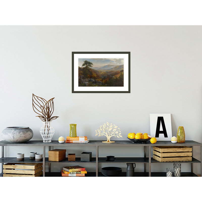 «Valley of the Cachewissa in Autumn» par Thomas Moran - Reproduction giclée encadrée, H 20,76 po x l 29,5 po