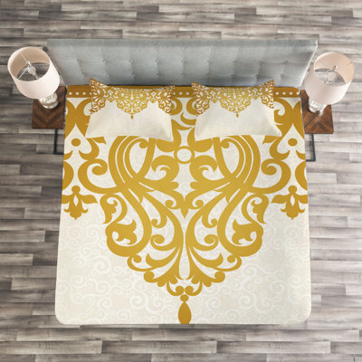 Reanna Yellow/White Microfibre Bedspread