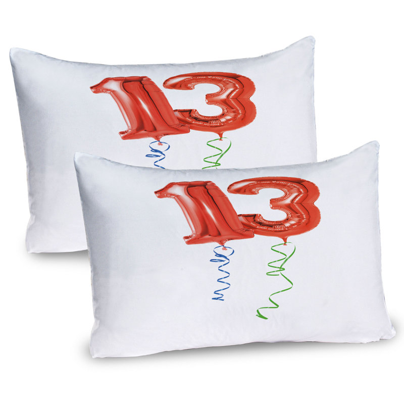 Ensemble de 2 taies décoratives Ambesonne Red Balloon 13 30 po x 20 po rouge vert bleu