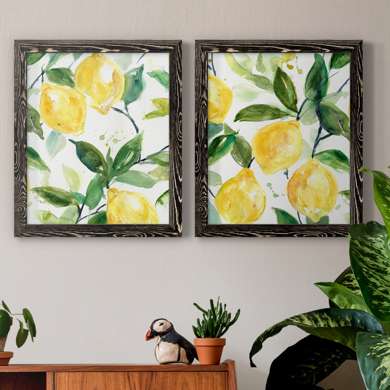 Lemony Branch I - ensemble de 2 reproductions d'art, Pas de tapis, H 31,5 po x l 47 po x P 1,5 po, H 20 po x l 17 po x P 1 po