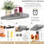 Tablettes flottantes murales pour décoration murale Sorbus - moyennes 16,25 po, paquet de 4, gris-826245564-826245565