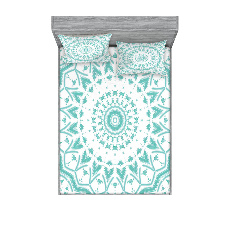 Ensemble de draps et taies décoratives bleu marine Ambesonne, Ensemble de draps pour lit double + 1 drap-housse 