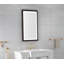 Miroir de salle de bain 40 po x 24 po à DEL avec cadre en aluminium, miroir de meuble-lavabo mural, anti-buée, mémoire, 3 couleurs, réglable en continu
