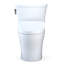 Toilette allongée deux pièces à double chasse 1,28 et 0,9 GPF TOTO® WASHLET® + Aquia IV® avec siège de bidet S500e, blanc coton