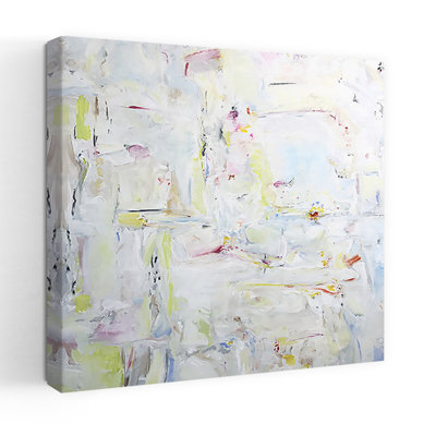 Contemporary Art Abstract Lotus Landscape Nature Wall Art 1 Piece Wrapped Canvas Wall Art