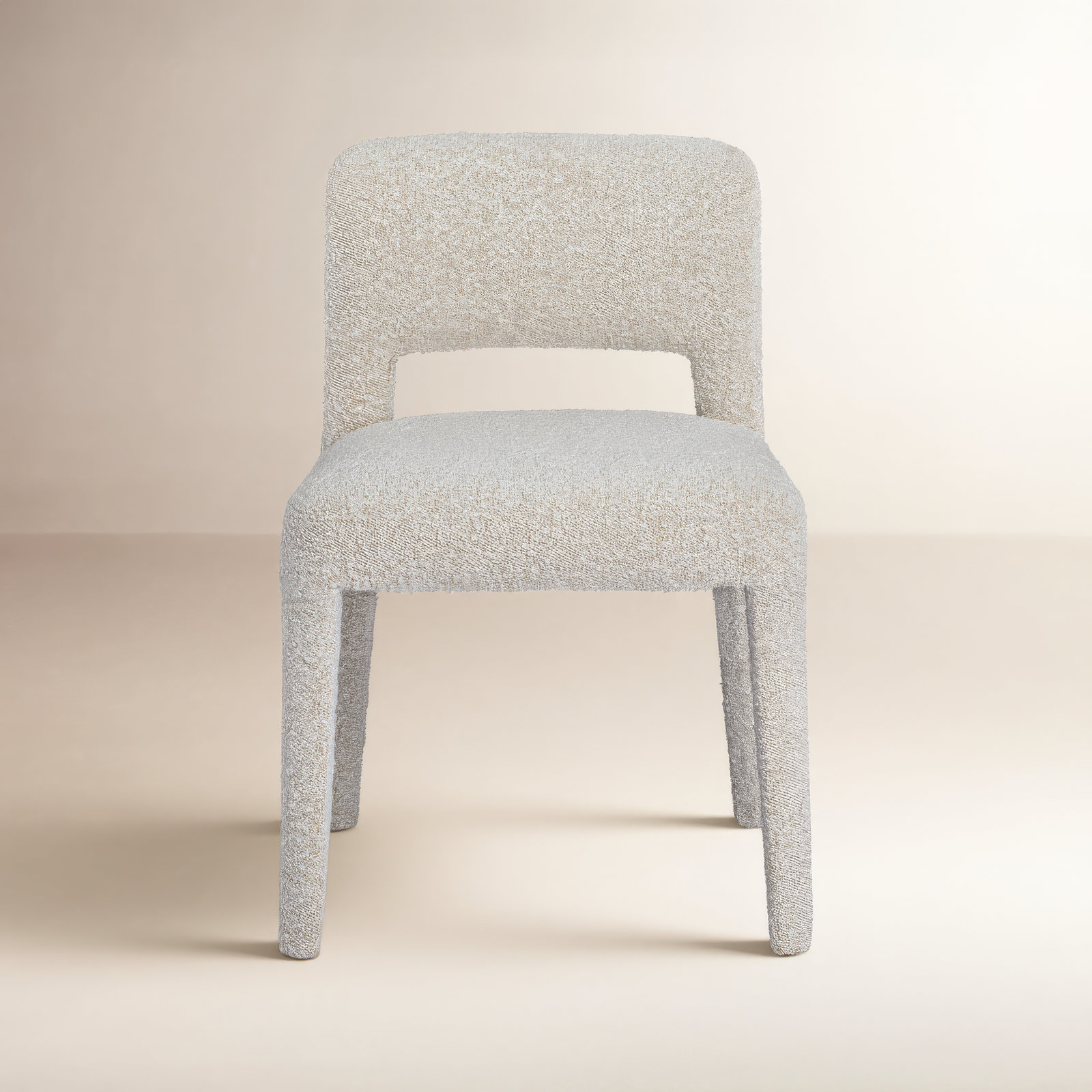 Darrin Dining Chair, Boucle White