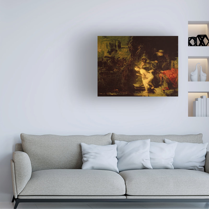 Rembrandt Harmensz. Art sur toile, Van Rijn Susanna et les anciens, 1647, H 14 po x l 19 po