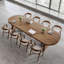Table de conférence ovale en bois massif noyer-316910421