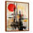 Toile avec cadre flottant brun